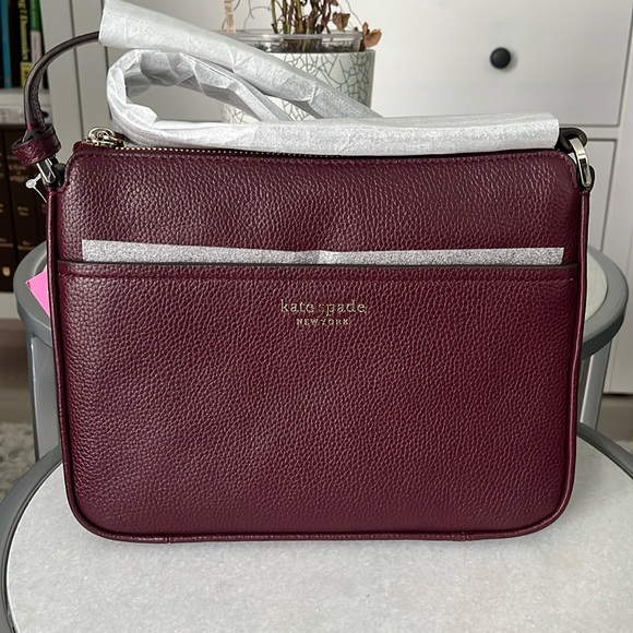 kate spade | Bags | Kate Spade Run Around Medium Crossbody Grenache